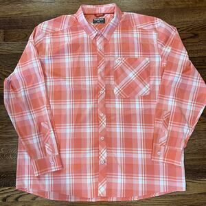 Simms Outpost Long Sleeve Fishing Shirt Mens XXL Sunrise Plaid Outdoor Sports
